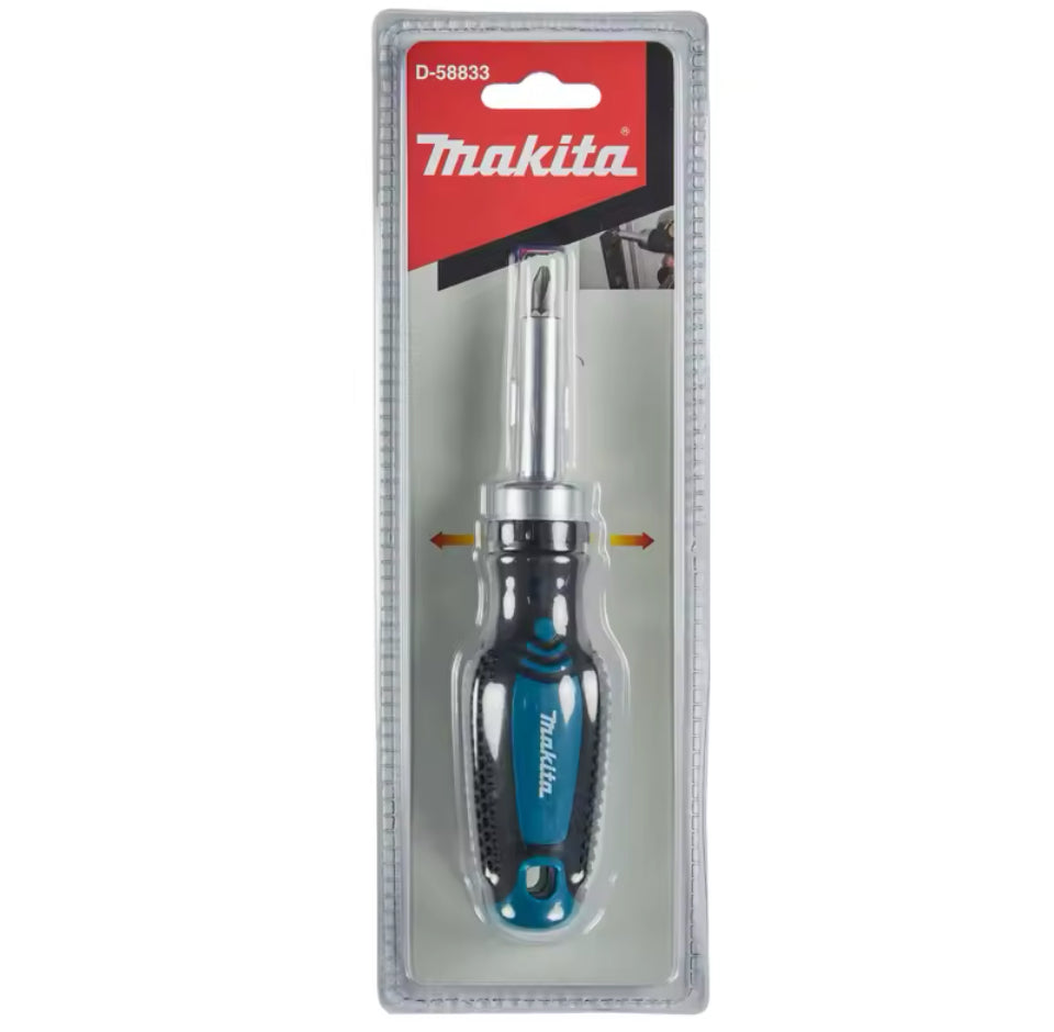 Makita D-58833 Ratchet Screwdriver 1/4" 25mm PH2 Positive Negative Magnetic Poles Screw Hand Tool Attachments